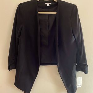 NWT Bar lll Black Collarless Trend Setting Blazer